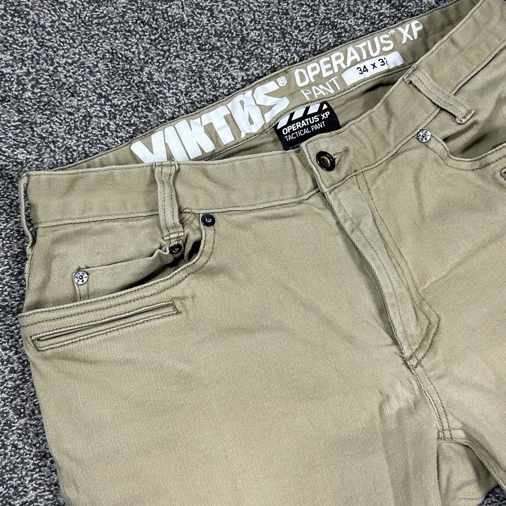 Viktos Operatus XP Tactical Pants Khaki Mens 34x32 Stretch Fieldcraft Pockets